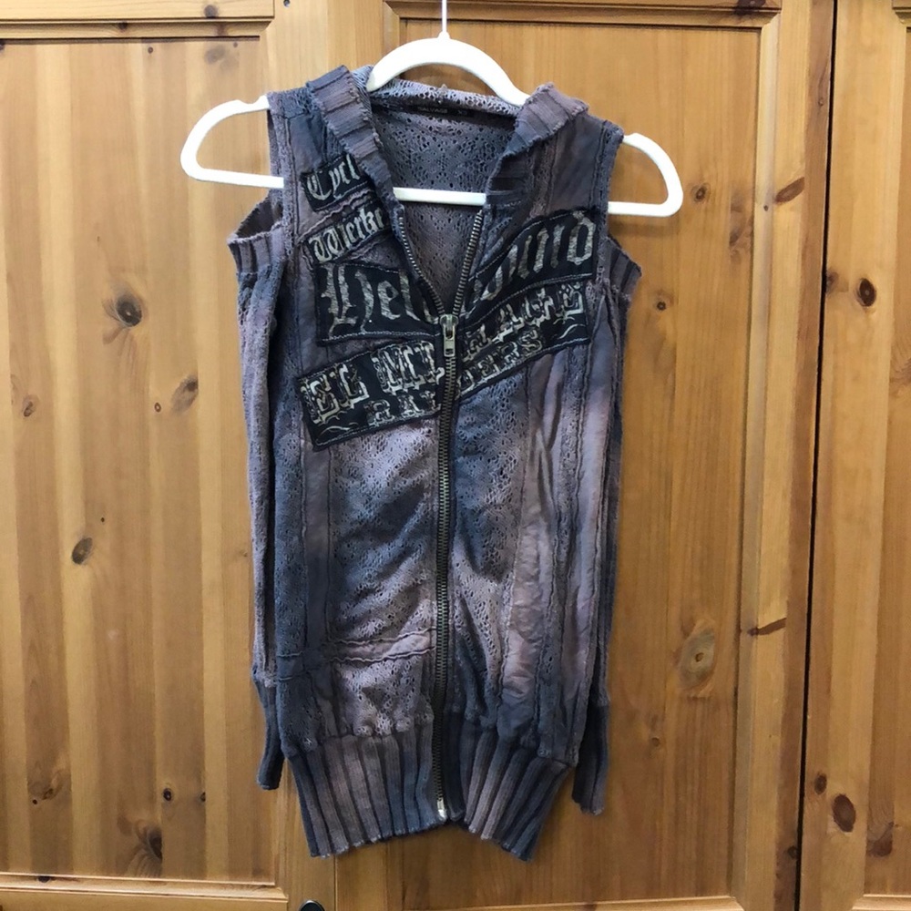 Salvage, Cold Shoulder Knit Jacket